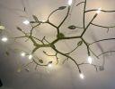 newGROWTH with leaves | Chandeliers by CP Lighting. Item made of aluminum works with contemporary & country & farmhouse style