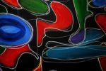 Enchanted Music | Oil And Acrylic Painting in Paintings by Nathalie D Gribinski. Item made of canvas compatible with mid century modern and contemporary style