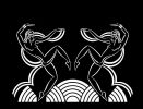 Dancing Girls DG01 (Black on White DG02 (White on Black) | Wallpaper in Wall Treatments by ART DECOR DESIGNS. Item composed of fabric and paper