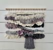 Neutral Textural Fiber Art Wall Hanging in Ivory and Gray | | Tapestry in Wall Hangings by Fiber Art by Melanie. Item composed of wood and cotton in minimalism or contemporary style