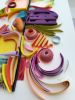 Mix media abstract, textured art, vibrant colours | Mixed Media by Glimpsecraft. Item composed of paper compatible with art deco and modern style
