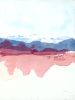 Mauve Mountains in Washi | Oil And Acrylic Painting in Paintings by Jan Sullivan Fowler. Item made of paper with synthetic