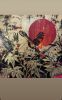 Secret garden, small painting | Mixed Media by Oplyart. Item made of canvas works with mid century modern & japandi style