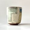 Handmade Tall Tea Cup, Yunomi with Abstract Drawings | Drinkware by cursive m ceramics. Item composed of stoneware