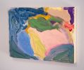 "Isabella's Place" Small Abstract painting | Oil And Acrylic Painting in Paintings by Daylight Dreams Editions. Item composed of wood in mid century modern or contemporary style