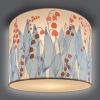 Lily of the Valley Ceiling Drum | Flush Mounts by Robin Ann Meyer. Item composed of fabric and metal in boho or eclectic & maximalism style