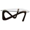 Amorph Iris Coffee Table with Glass Ebony Stain | Tables by Amorph. Item made of glass