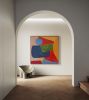 Modern Geometric Canvas Wall Art | Oil And Acrylic Painting in Paintings by Berezart. Item made of canvas compatible with boho and minimalism style