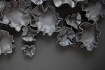 Charcoal Wall Sculpture, 39 Pieces Set, Matte Black Finish | Wall Hangings by SevaCeramics