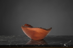 Natural‑Edge Pearwood Bowl | Decorative Bowl in Decorative Objects by Holzkunst Samuel Meisinger. Item composed of wood in minimalism or art deco style