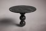 Cess Alexander Black Marble Round Dining Table | Tables by HamamDecor LLC. Item made of marble compatible with mediterranean and modern style