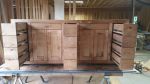 Model #1065 - Custom Double Sink Vanity | Countertop in Furniture by Limitless Woodworking. Item made of maple wood works with mid century modern & contemporary style