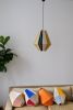 Black Green Curry | Pendants by WeraJane Design. Item made of fabric with fiber works with scandinavian style