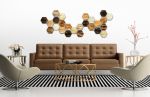 "Earth" Hex Glass Wall Sculpture Set | Wall Hangings by Karo Studios. Item made of glass