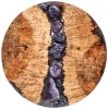 Epoxy Resin Art with Amethyst Crystals & Maple Burlwood | Wall Sculpture in Wall Hangings by Lumberlust Designs. Item composed of wood in coastal style
