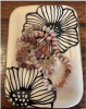 Handmade Ceramic Floral & 22K Gold Tray | Decorative Plate in Decorative Objects by Hsieh Clay SF. Item made of ceramic