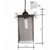 Fringe Steel Wire Mesh Pendant Light 12" T x 6" W | Sculptures by Anne Lindsay Studio. Item composed of steel in contemporary or industrial style