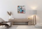 "Frequencies" | Oil And Acrylic Painting in Paintings by Shirly Maimom Art. Item made of canvas with synthetic works with contemporary & art deco style