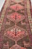 Pink, Purple, Charcoal Black Nomadic Vintage Rug | Runner Rug in Rugs by The Loom House. Item composed of fabric & fiber
