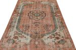 Vintage Distressed Rug with Floral Medallion, from Rug | Area Rug in Rugs by Rug and Kilim