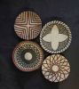 Set of 4 Boho Wall  Plate Decor | Decorative Plate in Decorative Objects by Sarmal Design. Item composed of bamboo and cotton in boho or country & farmhouse style