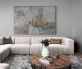 "evolve" (sold) | Mixed Media in Paintings by VISCERAL HOME STUDIO. Item composed of canvas and concrete in contemporary or eclectic & maximalism style