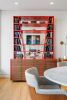 RED high cabinet | Storage by Ivar London | Custom. Item made of walnut works with contemporary & eclectic & maximalism style