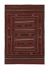 Vintage Baluch Kilim Rug in Red with Stripes and Tribal | Area Rug in Rugs by Rug and Kilim