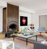 ¨Julieta¨ Conical Legs High Gloss Top Brass Tape Low Table | Coffee Table in Tables by Jover + Valls. Item composed of wood and copper in industrial or art deco style