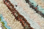 Vintage Moroccan Rag Rug with Polychromatic Stripes | Area Rug in Rugs by Rug and Kilim