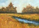 Sunset Meadow - Impressionist Low Country Coastal Landscape | Oil And Acrylic Painting in Paintings by Filomena Booth Fine Art. Item made of canvas works with country & farmhouse & coastal style
