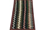 Vintage Qashqai Persian Gabbeh Runner with Chevron Patterns | Area Rug in Rugs by Rug and Kilim