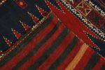 Antique Geometric Red and Blue Wool Kilim Bag Rug | Area Rug in Rugs by Rug and Kilim