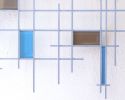 "Gridded" Glass and Metal Wall Art Sculpture | Wall Hangings by Karo Studios
