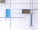 "Gridded" Glass and Metal Wall Art Sculpture | Wall Sculpture in Wall Hangings by Karo Studios. Item made of metal with glass