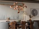 Dune 8 Cluster in Metallic Tones Pendant Light | Chandeliers by MOSS Objects. Item made of metal compatible with contemporary and japandi style
