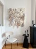 Neutral Textile Wall Sculpture Soft Fiber Art Decor | Tapestry in Wall Hangings by Anna Baranova Art. Item made of cotton with fiber works with contemporary & modern style