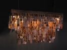 Byzantine Empire | Chandeliers by Fragiskos Bitros. Item made of copper works with mid century modern & modern style