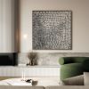 Silver leaf 3d wall art heavy textured wall art on canvas | Oil And Acrylic Painting in Paintings by Berezart. Item made of canvas works with minimalism & mid century modern style
