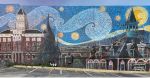 Clarksville's Starry Night | Street Murals by Drafts by Ola. Item composed of synthetic