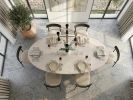 Dining Table Travertine Oval , Customizable | Tables by Babil Stone. Item made of stone works with minimalism & industrial style