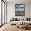 Jour De Brume / Mist Day | Oil And Acrylic Painting in Paintings by Sophie DUMONT.. Item composed of canvas in minimalism or contemporary style