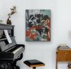 Black flowers | Oil And Acrylic Painting in Paintings by Mykhailo Korobkov. Item made of canvas & synthetic compatible with modern style