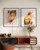 Emotions of the heart paper print | Mixed Media in Paintings by HEIDY GONZALEZ - GONZALEZ ART DESIGN. Item composed of paper compatible with contemporary and art deco style
