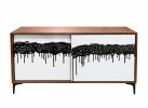 Finage — Walnut Art Credenza, In Stock in Florida | Sideboard in Storage by Morgan Clayhall. Item composed of walnut and steel in minimalism or contemporary style