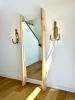 21st Century Minimalist Foyer Mirror | Decorative Objects by Walker Design Studios. Item made of maple wood works with minimalism style