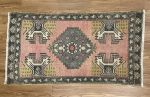 Hand-woven Turkish Rug Doormat| 1.9 x 3.5 | Small Rug in Rugs by Wool and Rug. Item composed of wool in boho or contemporary style