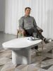 White Stone Coffee Table - Plinth Series in Bio Concrete | Tables by Donatas Žukauskas. Item composed of marble in minimalism or contemporary style