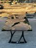 Claro Walnut Epoxy Table - Epoxy Resin Black Dining Table | Tables by Tinella Collection. Item composed of walnut compatible with contemporary and coastal style
