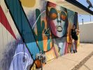 Airbnb Mural: Gilbert Poolhouse | Street Murals by Devona Stimpson. Item composed of synthetic